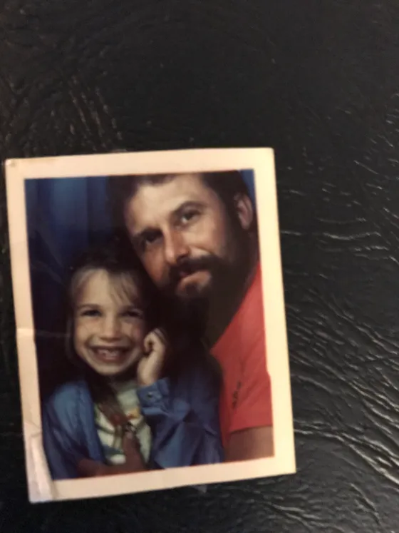 Liver Dancing, a father and daughter polaroid